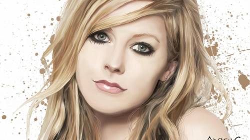 Avril Lavigne Blonde Girl Art