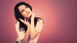 Beautiful Brunette Girl Headphones Music Blur