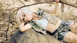 Fashion Blonde Asian Girl