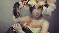 Flowers Female Headdress 2560x1600