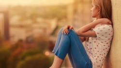 Girl Blonde Mood Photo