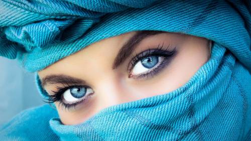 Girl Blue Eyes Beautiful Eyelashes 1920x1200