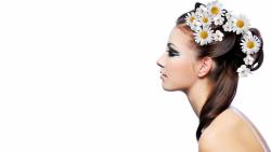 Girl Flowers Daisies