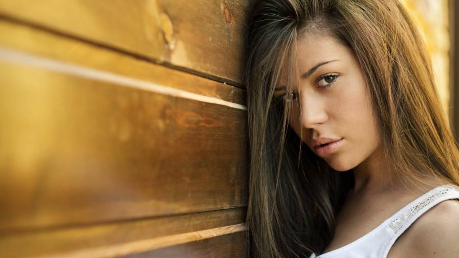 Girl Hair Eyes Lips Portrait