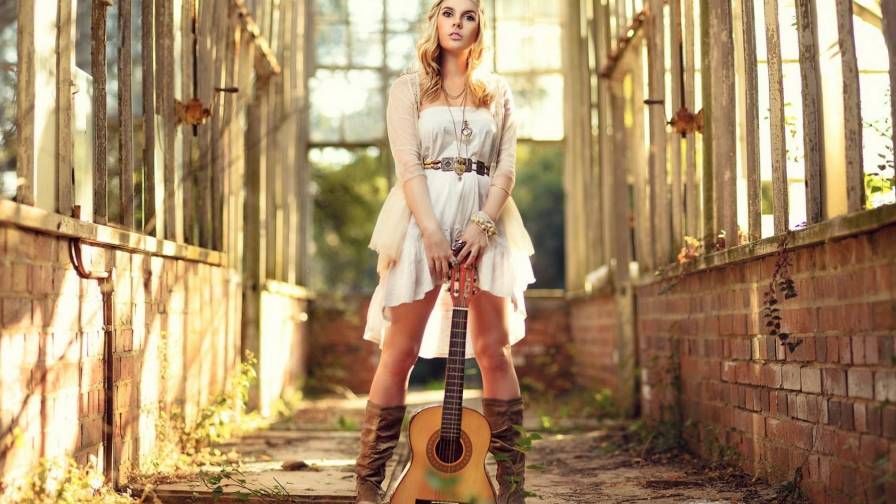 Girl Music Guitar