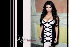 Ким Кардашян в красивом платье широкоформатные обои с�…