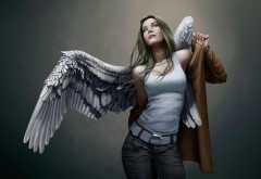 Девушка-ангел, девушка с крыльями, красивая девушка, фэ…